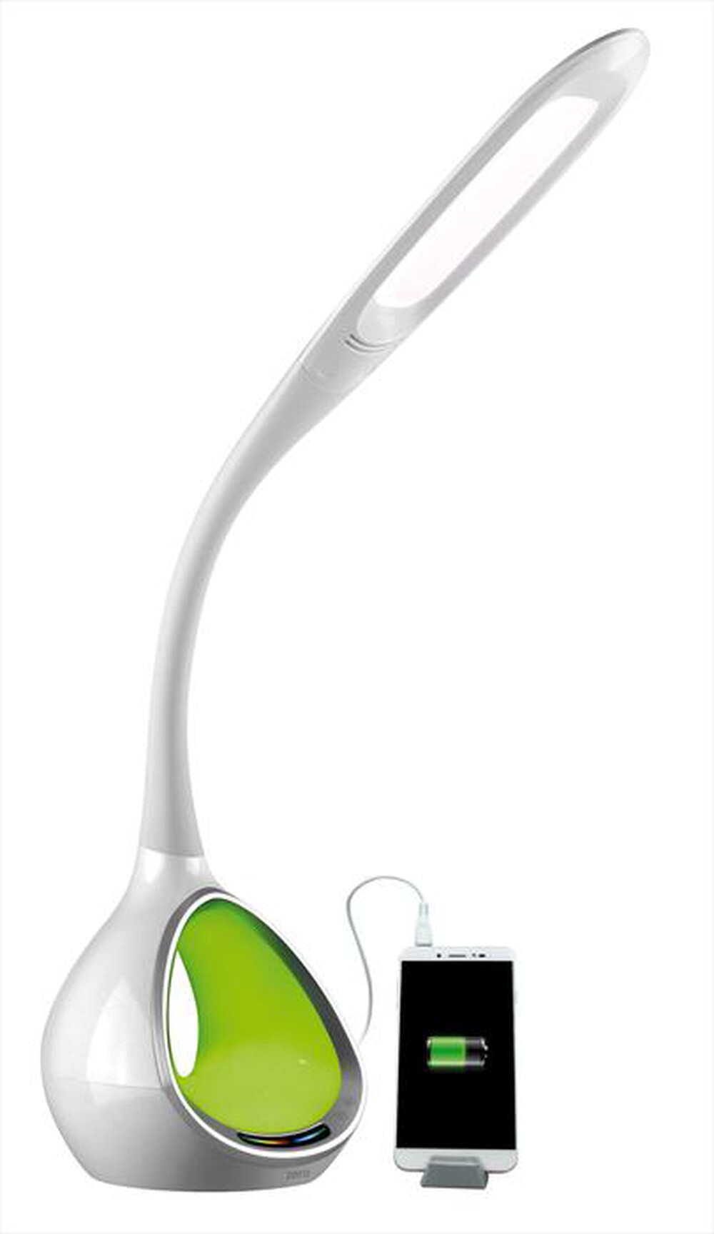 "MEDIACOM - Lampada LED charger USB 2.1A e luci d’atmosfera-Bianco"