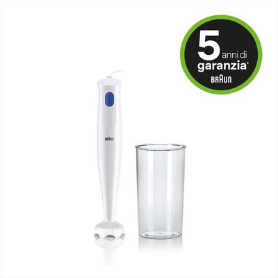 BRAUN - Frullatore a immersione Minipimer MQ10.001P-Bianco