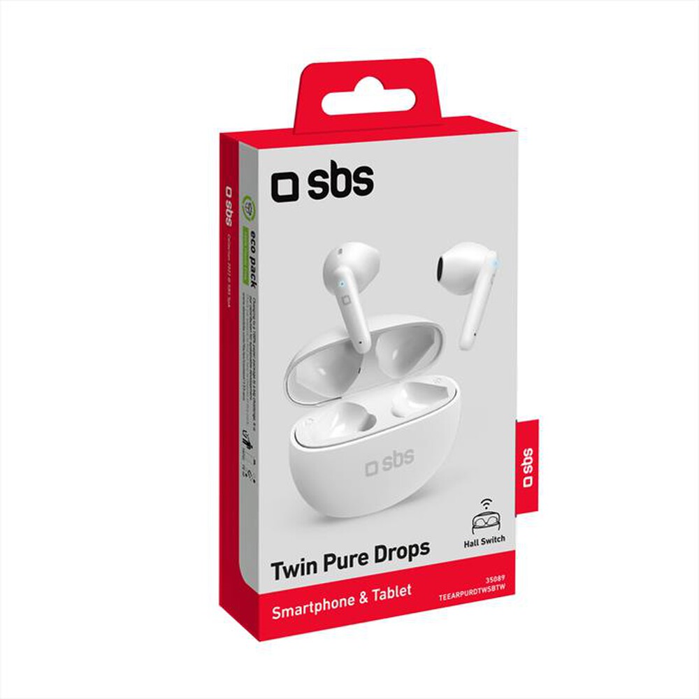 "SBS - Auricolare bluetooth TEEARPURDTWSBTW-Bianco"