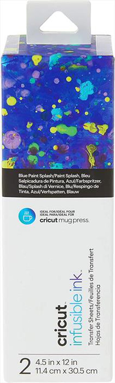 CRICUT - INFUSIBLE INK 2 FOGLI-Blue Paint splash