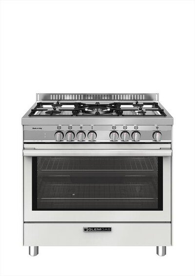 GLEM GAS - Cucina elettrica ST965MWH Classe A+-Bianco Farina