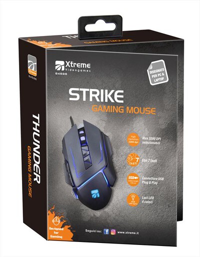 XTREME - STRIKE GAMING MOUSE-NERO