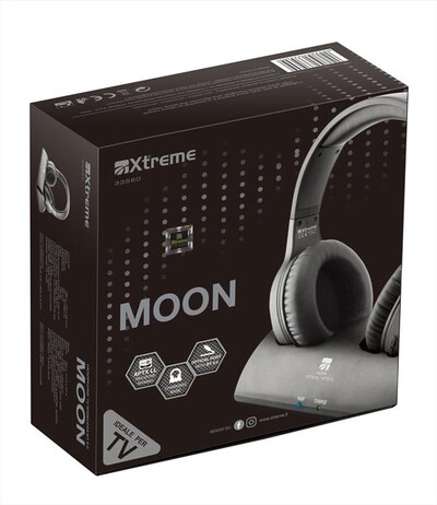 XTREME - HEADSET OPTICAL WIRELESS BT MOON-NERO