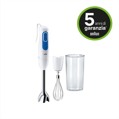 BRAUN - Frullatore a immersione Minipimer MQ3005WH CREAM-Bianco/Blu