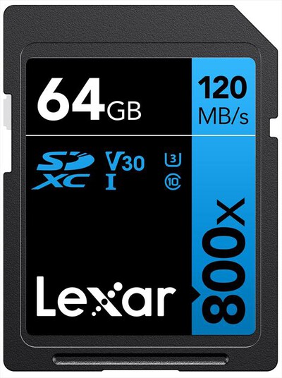 LEXAR - SD card SDXC 800X PRO 64GB-Nero