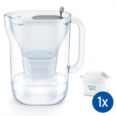 BRITA - Caraffa filtrante STYLE MXPRO-Bianco/Grigio/Trasparente