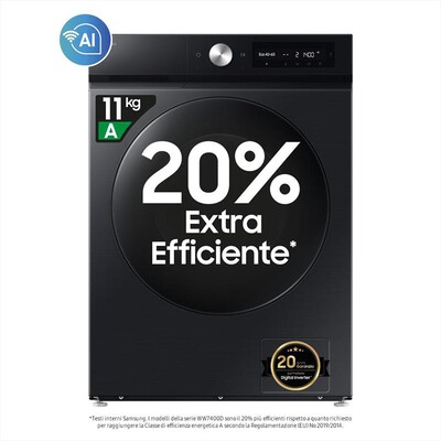 SAMSUNG - Lavatrice WW11DB7B94GBU3 11 Kg Classe A-NERO