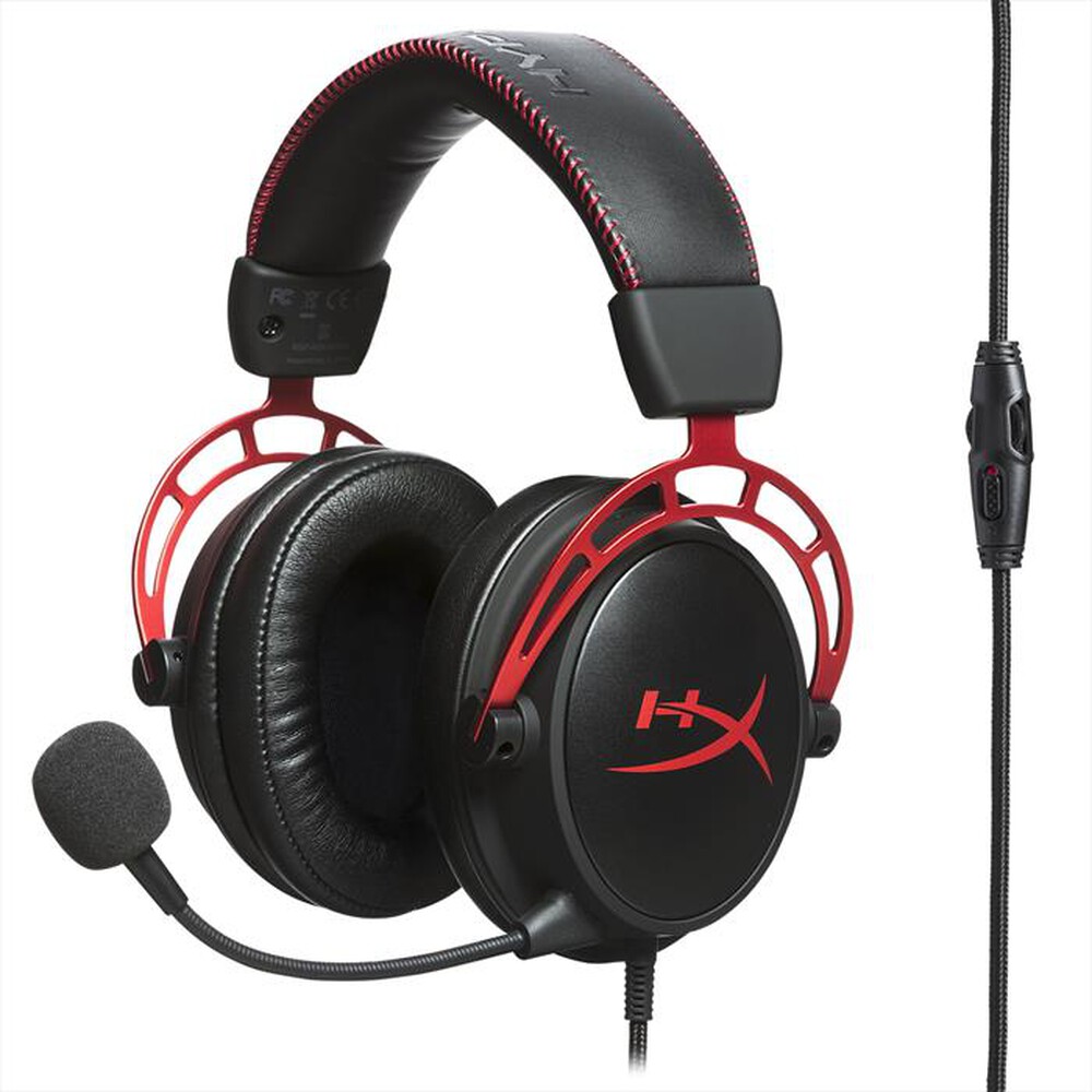 "HYPERX - Cuffia PC CLOUD ALPHA-Nero e Rosso"