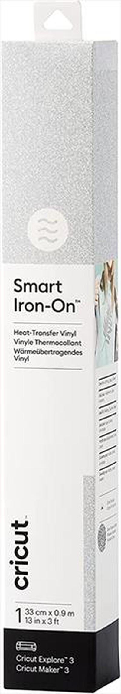 CRICUT - SMART IRON ON - 1 FOGLIO-Glitter silver