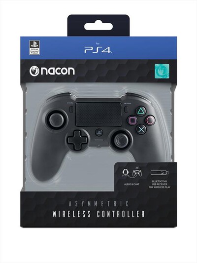 NACON - CONTROLLER WIRELESS ASIMMETRICO-NERO