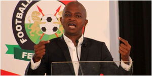 Football Kenya Federation President Nick Mwendwa at a past event.