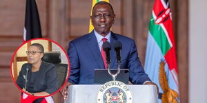 President William Ruto addressing the press at State House in Nairobi on July 11, 2024