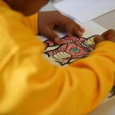 Migrant Child Draws Picture