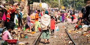 The daily grind for slum dwellers in Kolkata, India.