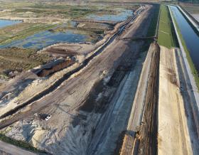 Aerial view of the C-43 water reservoir