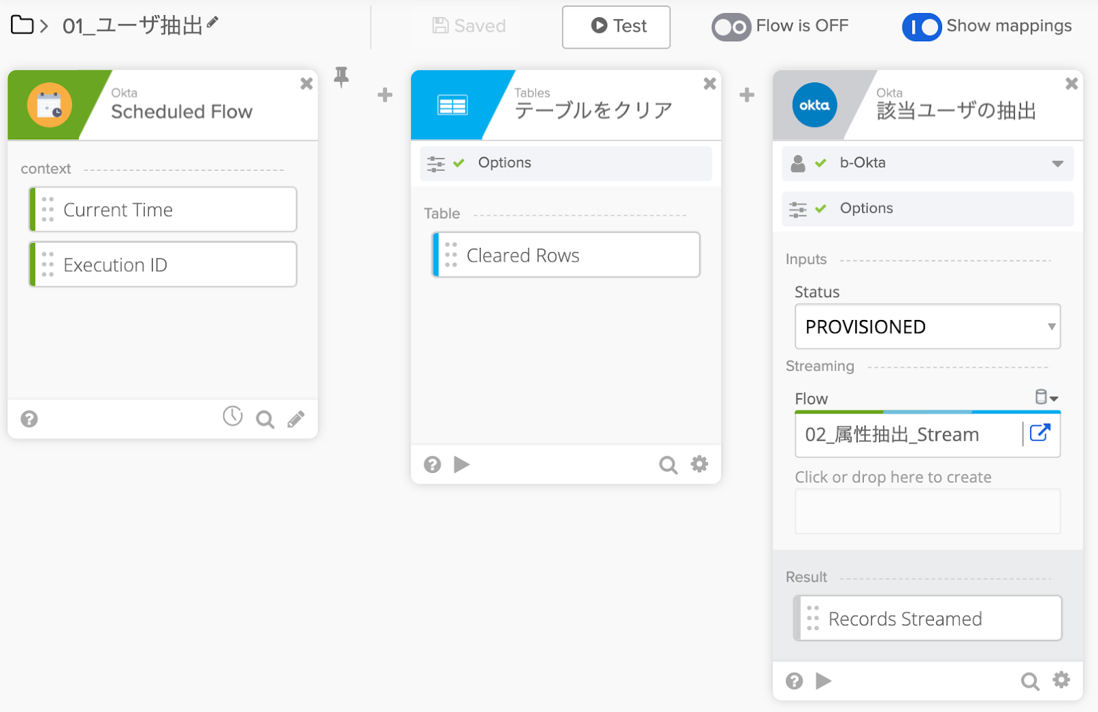 メインフローの作成