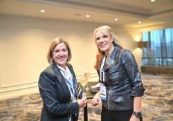 Johnson and Johnson MedTech business unit leader orthopaedics Jo Croskery and Olympus New Zealand business manager Mieke Habeck