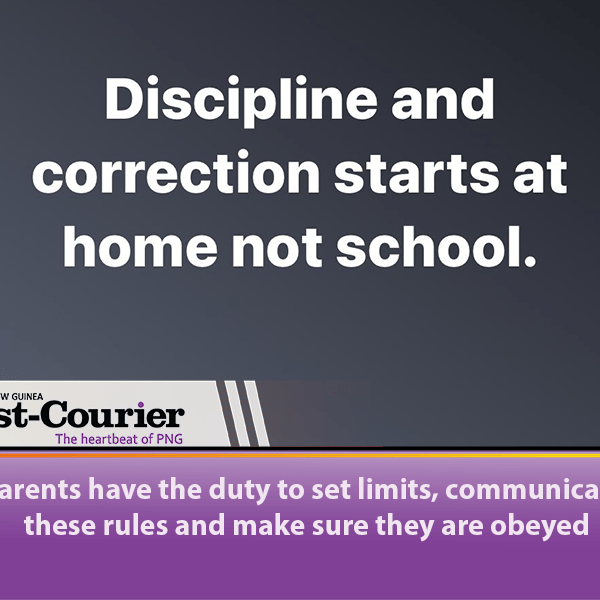 Discipline starts at home