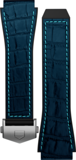 Pulseira em borracha azul Calibre E3 45 mm