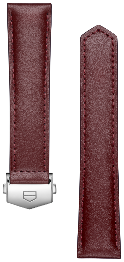 TAG HEUER CARRERA 39MM BURGUNDY LEATHER STRAP