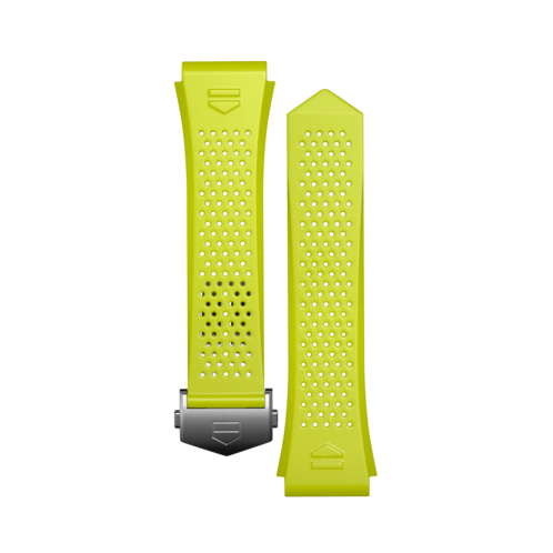 Lime yellow Rubber Strap Calibre E4 45 mm