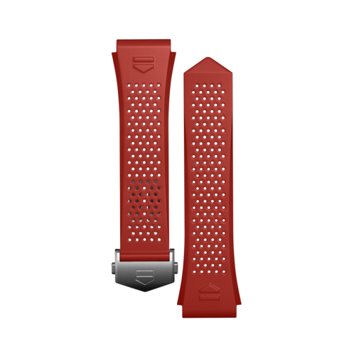 Red Rubber Strap Calibre E4 45 mm