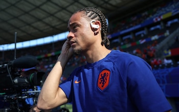 Xavi Simons of the Netherlands inspects the pitch prior to the UEFA EURO 2024 group stage match between Netherlands and Austria