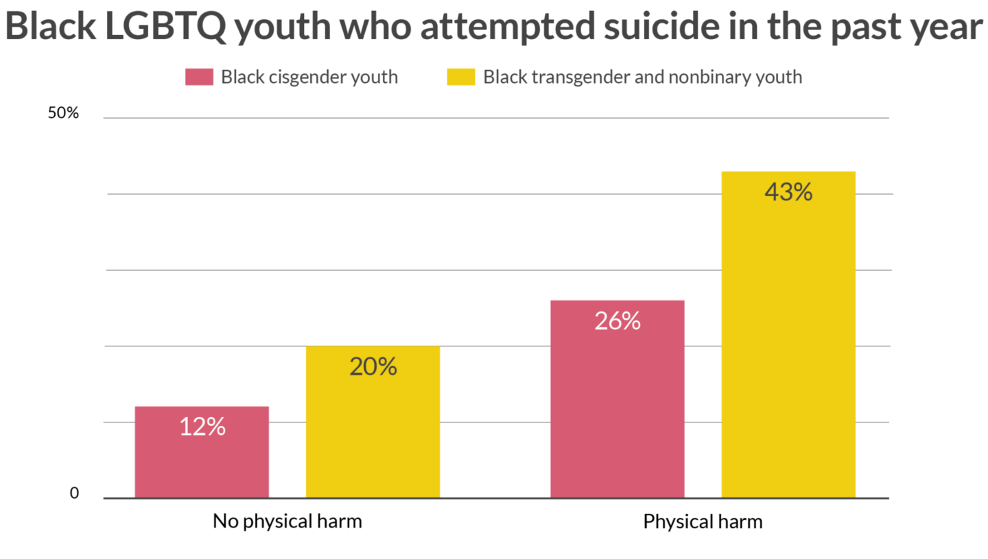 Black LGBTQ Youth Suicide Attempt Statistics