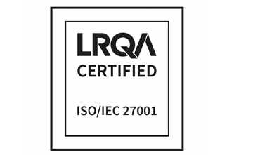 LRQA Certified ISO/IEC 27001 logo