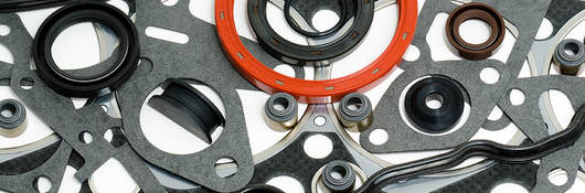 A variety of gaskets and seals.