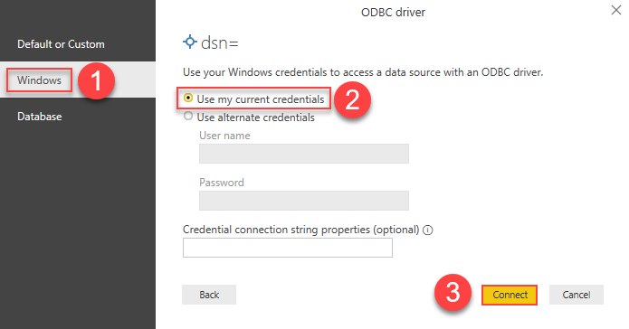 Excel DSN Authentication