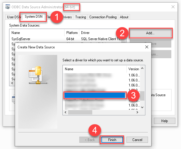 Create new System DSN for ZappySys XML Driver