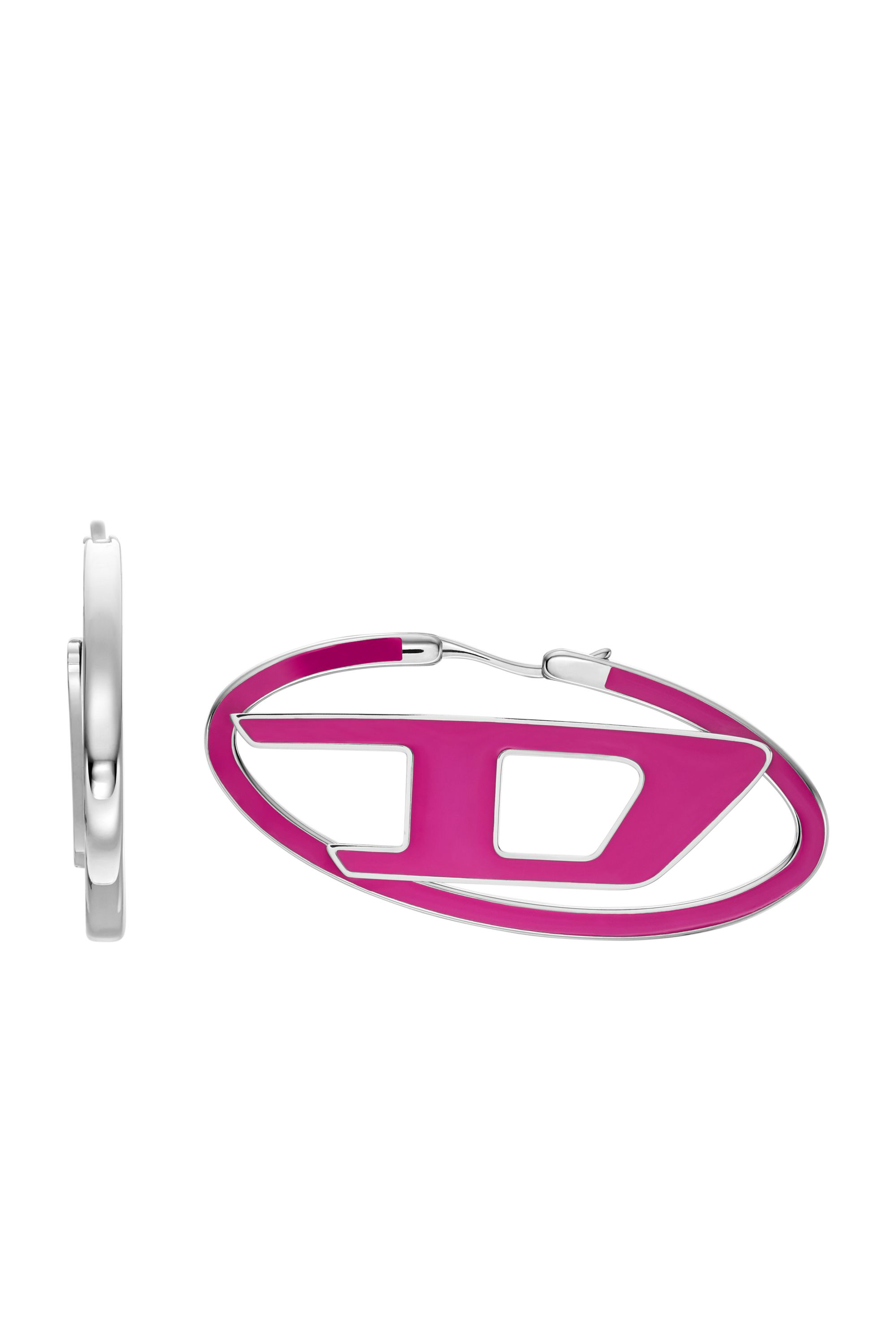 Diesel - DX1506, Unisex Stainless steel hoop earrings in Pink - Image 2