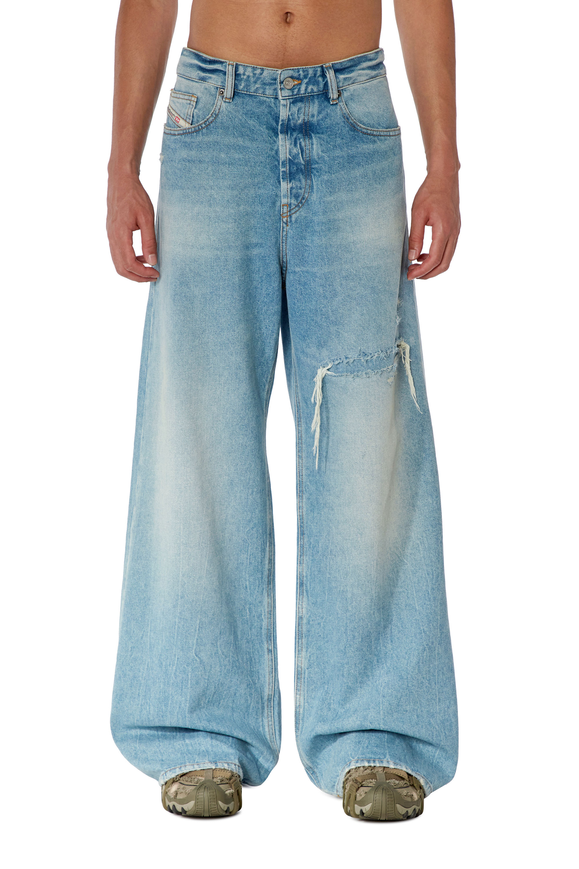 Diesel - Man's Relaxed Jeans D-Rise 09E25, Light Blue - 1