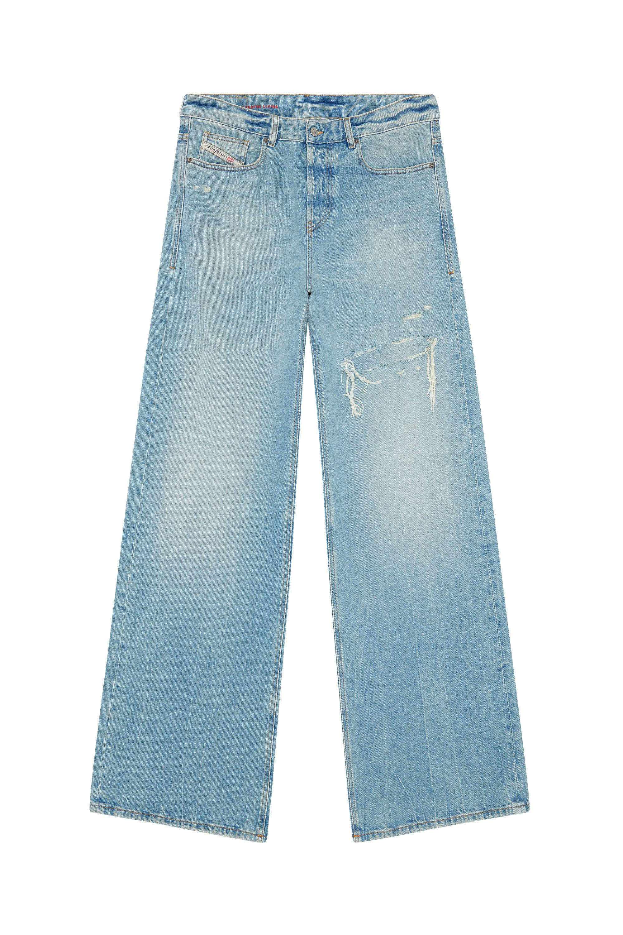 Diesel - Man's Relaxed Jeans D-Rise 09E25, Light Blue - 3