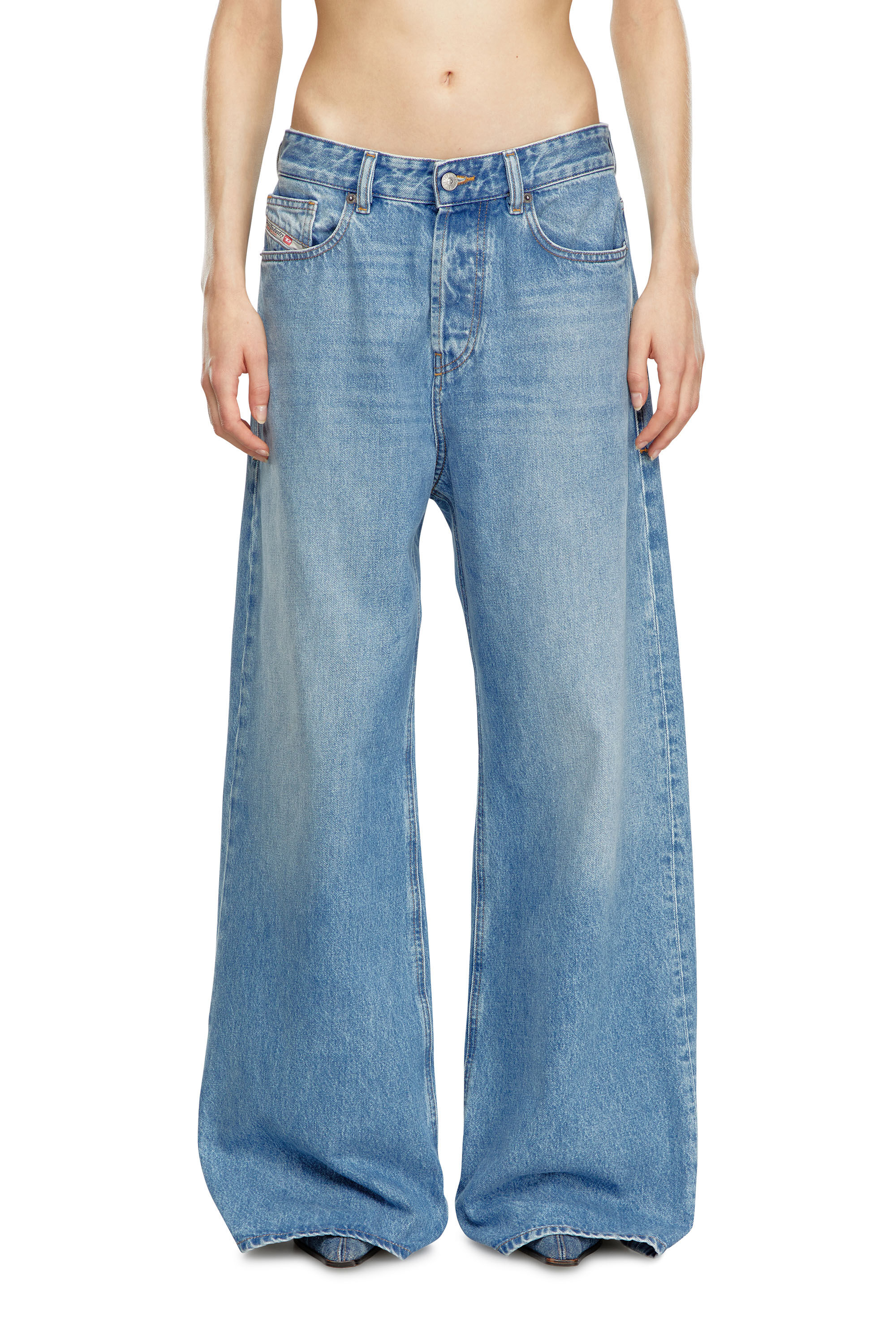 Diesel - Woman Straight Jeans 1996 D-Sire 09I29, Light Blue - Image 3