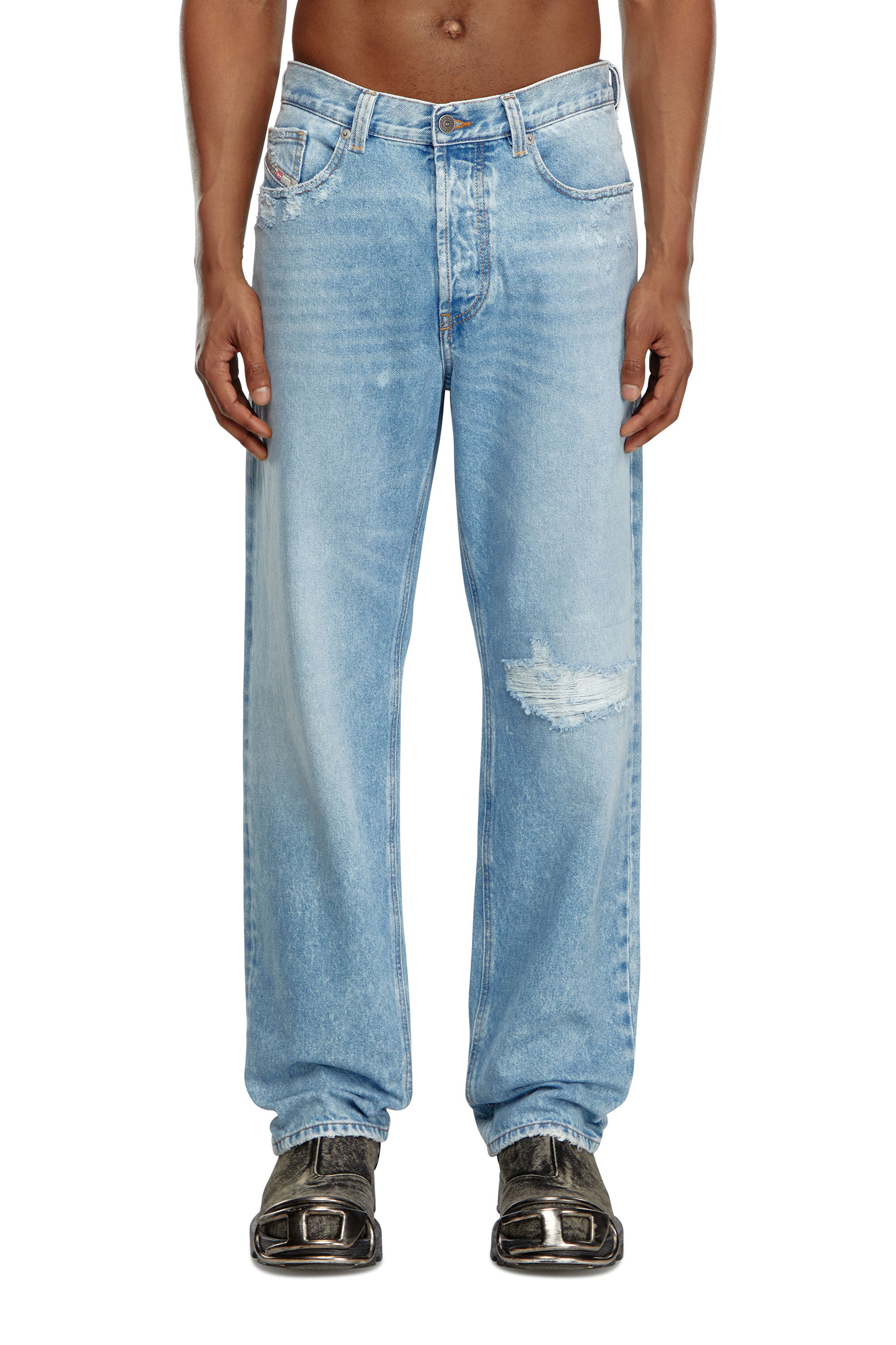 Diesel - Man Straight Jeans 2010 D-Macs 09J80, Light Blue - Image 3