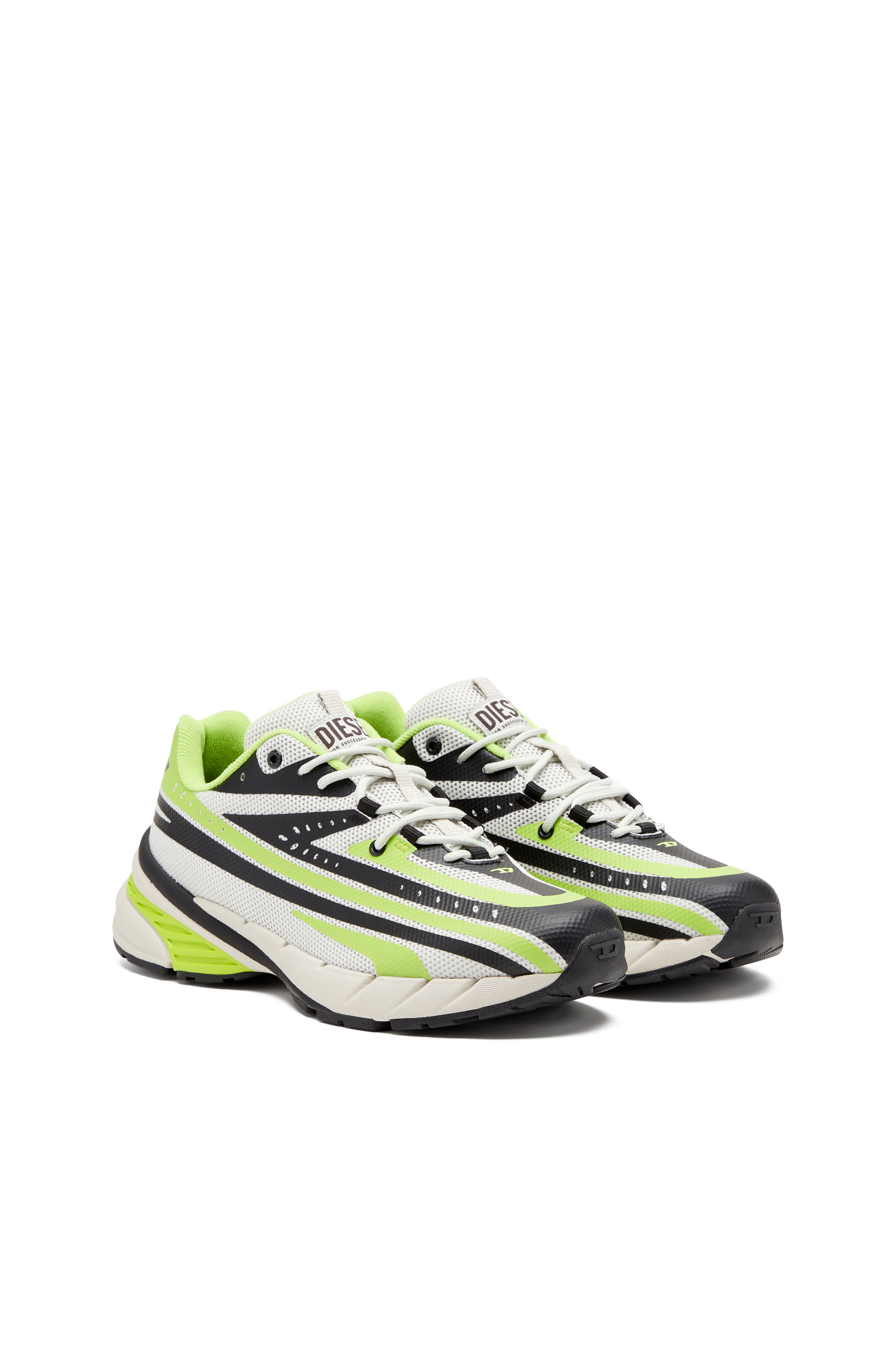 Diesel - D-AIRSPEED LOW, Man D-Airspeed Low-Striped sneakers in coated mesh in Multicolor - Image 3