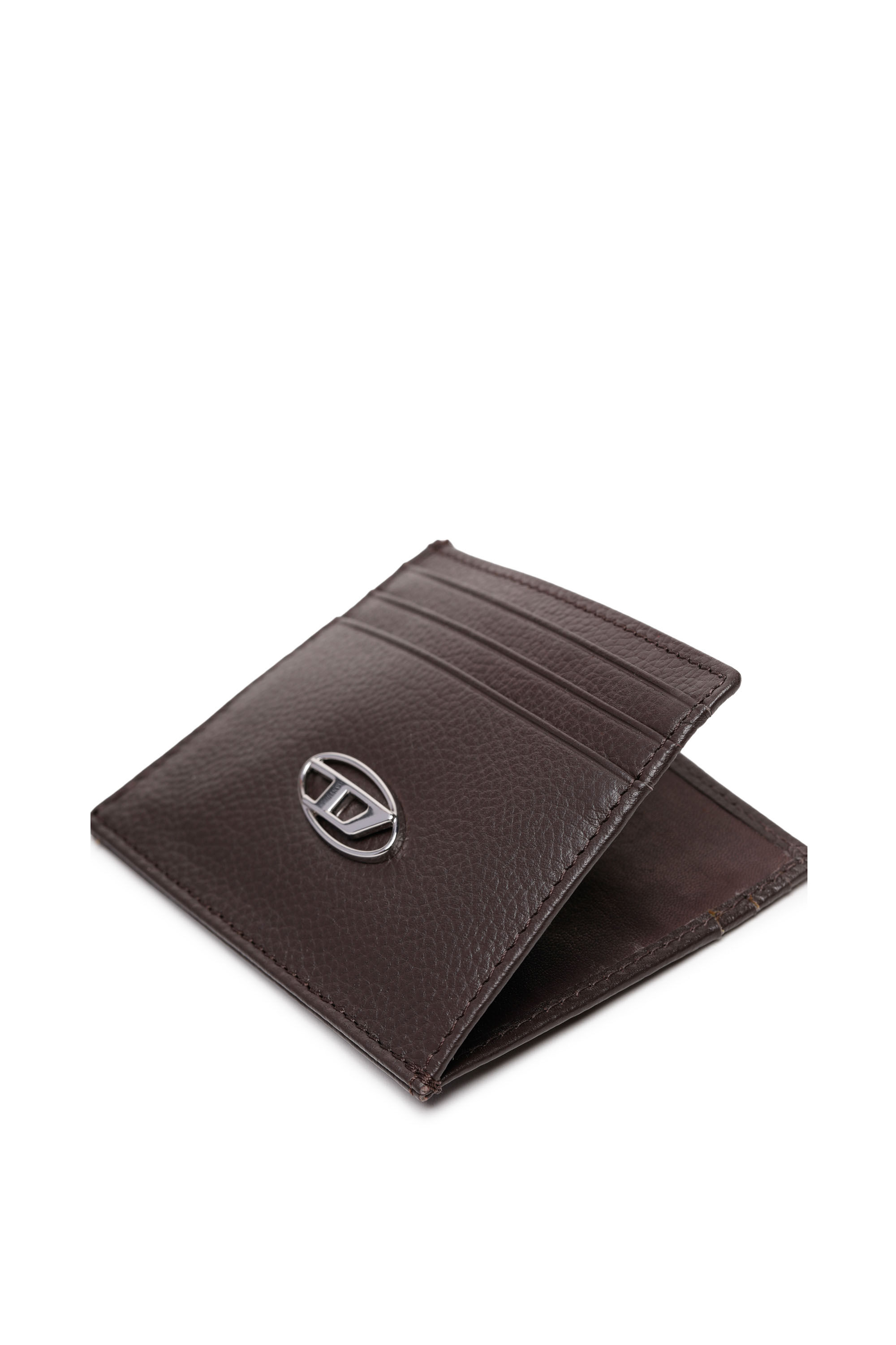 Diesel - CARD CASE, Man's Card case in grained leather in Brown - 4