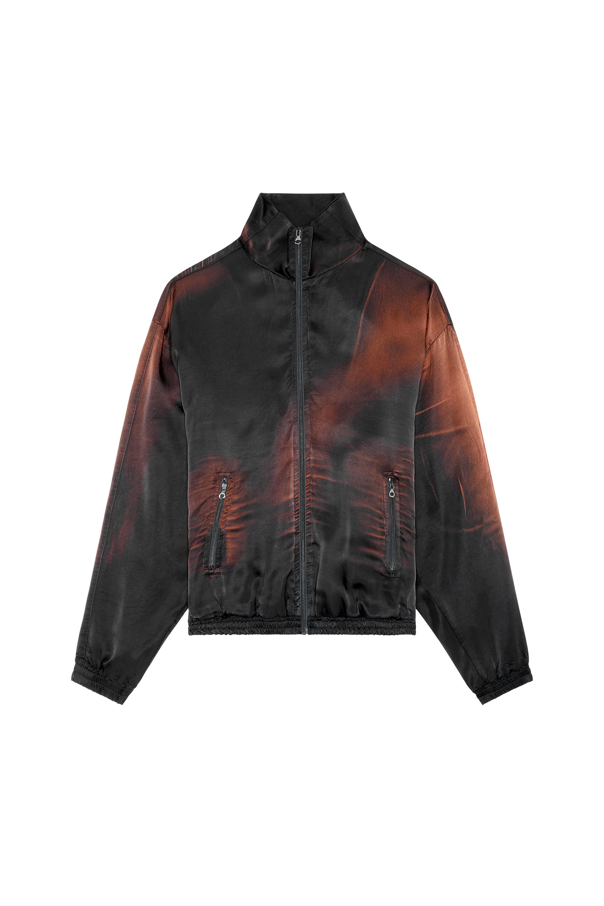 Diesel - J-SMASH, Herren Jacke aus solarisiertem Satin in Schwarz - Image 3