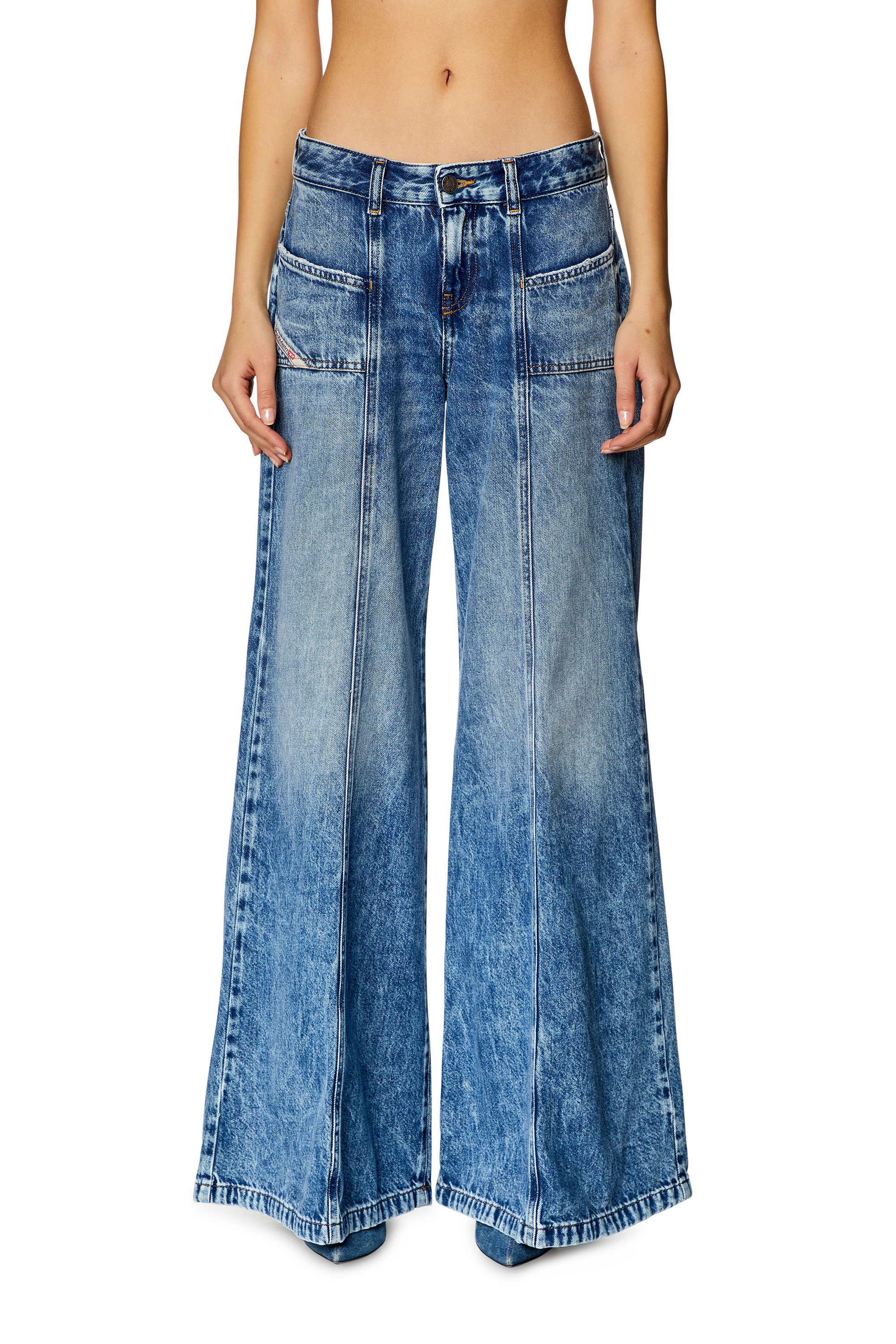 Diesel - Damen Bootcut and Flare Jeans D-Akii 09H95, Mittelblau - Image 2