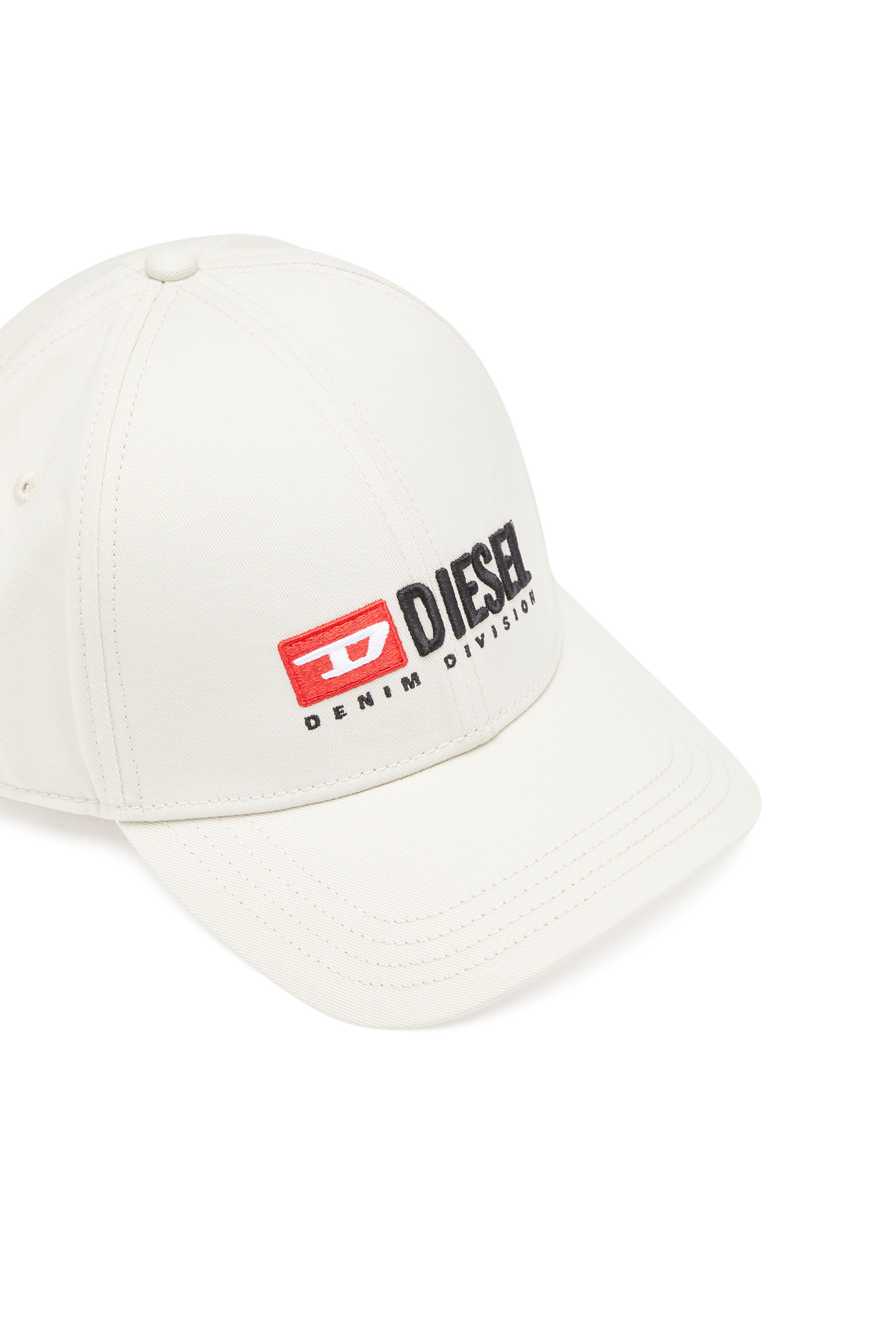 Diesel - CORRY-DIV, Unisex Basecap mit Denim Division-Logo in Weiss - Image 3