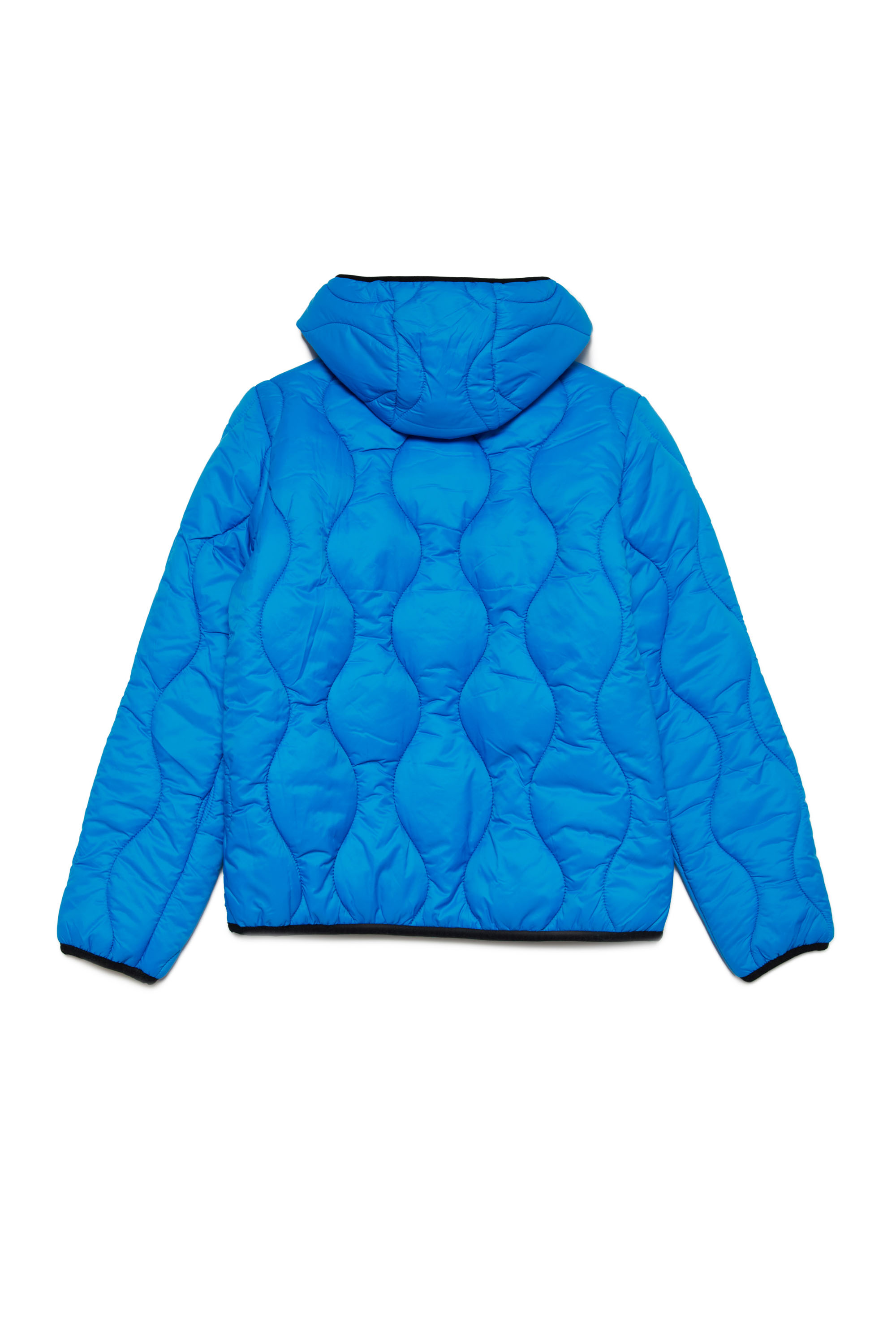 Diesel - JSLASHML, Unisex Pufferjacke mit Kapuze aus gestepptem Nylon in Blau - Image 2