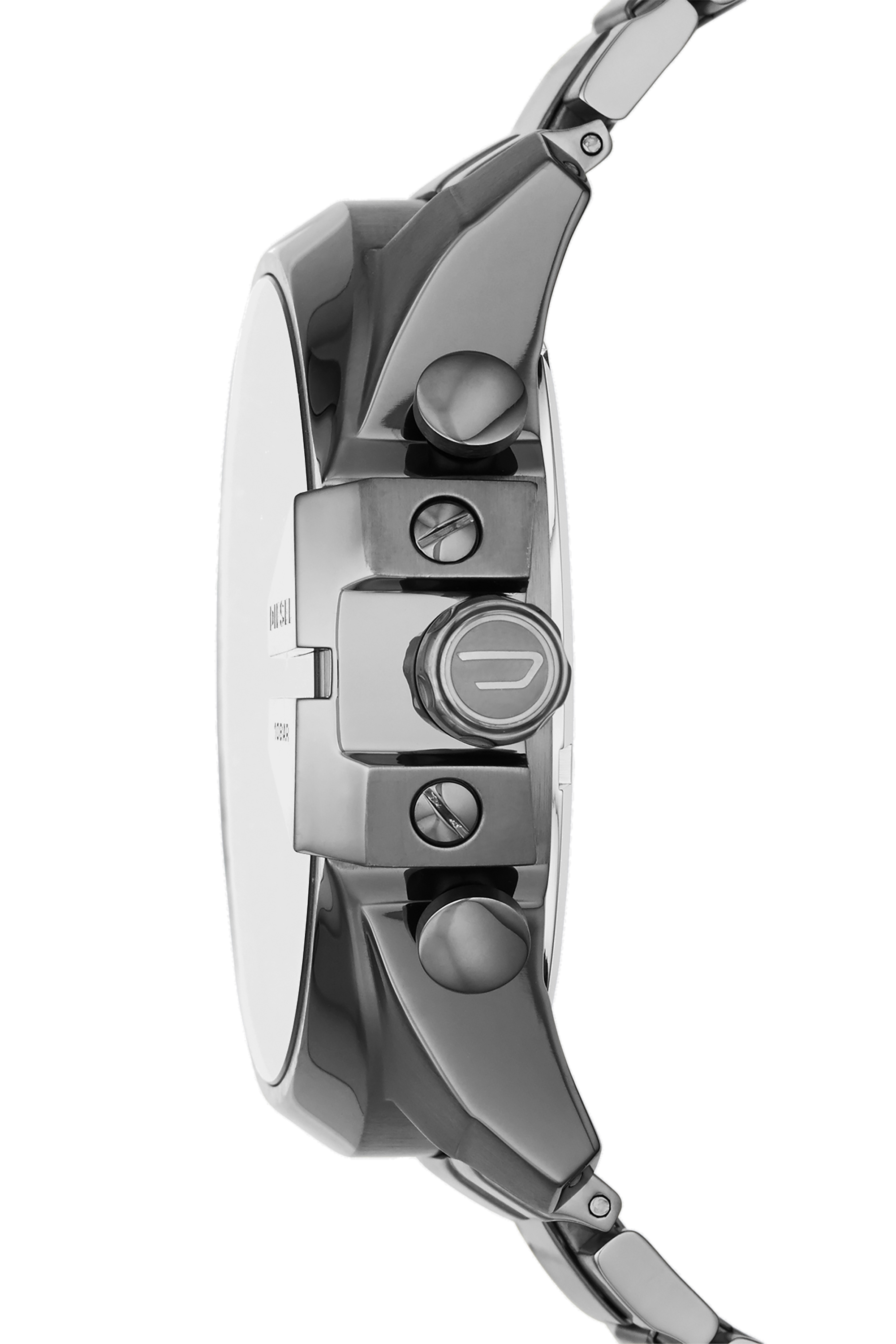 Diesel - DZ4329 MEGA CHIEF, Man Watch  with gunmetal plating in Silver - Image 3