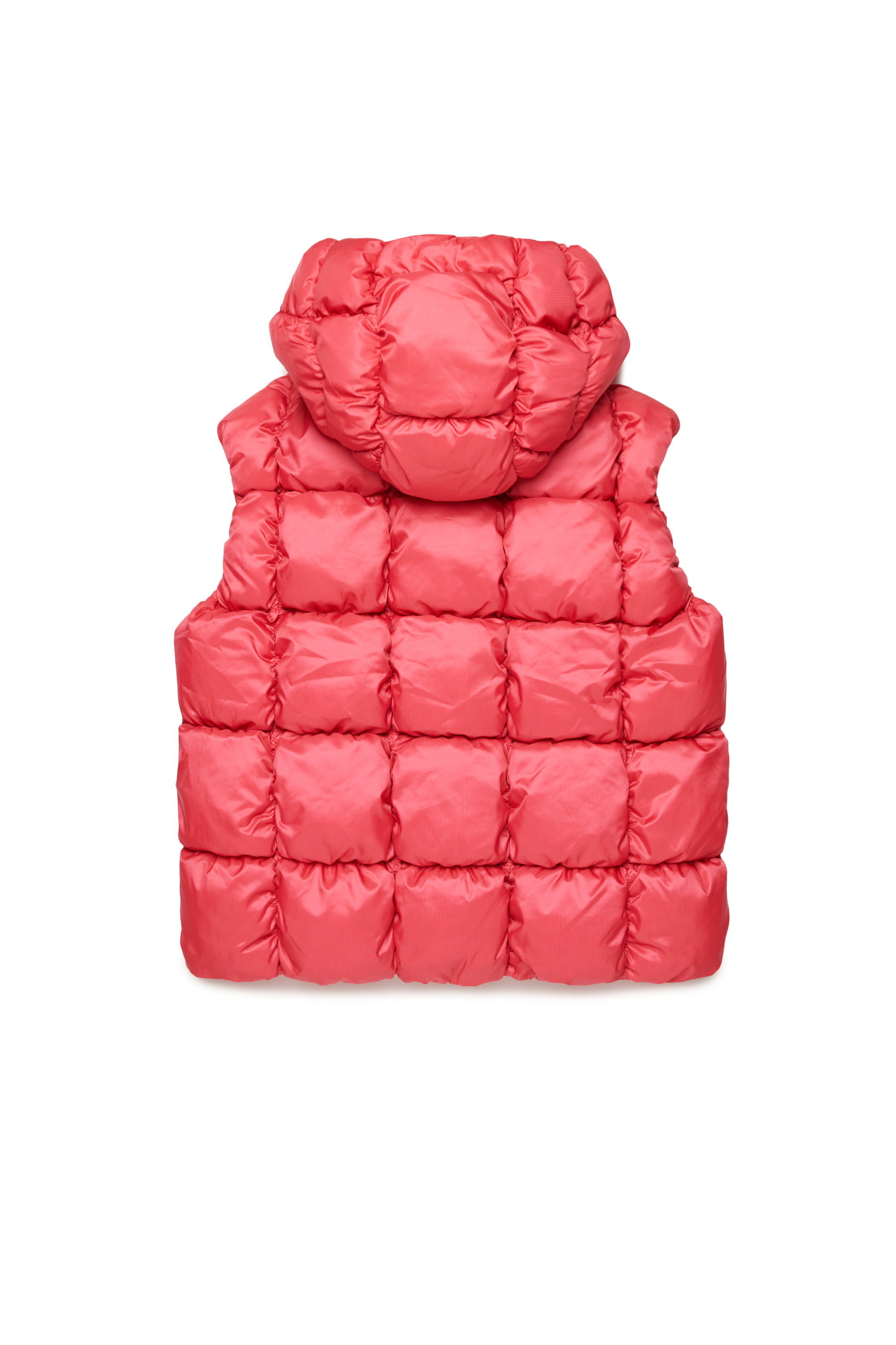 Diesel - JRAMBO, Unisex Puffer-Weste mit Karo-Steppung in Rosa - Image 2