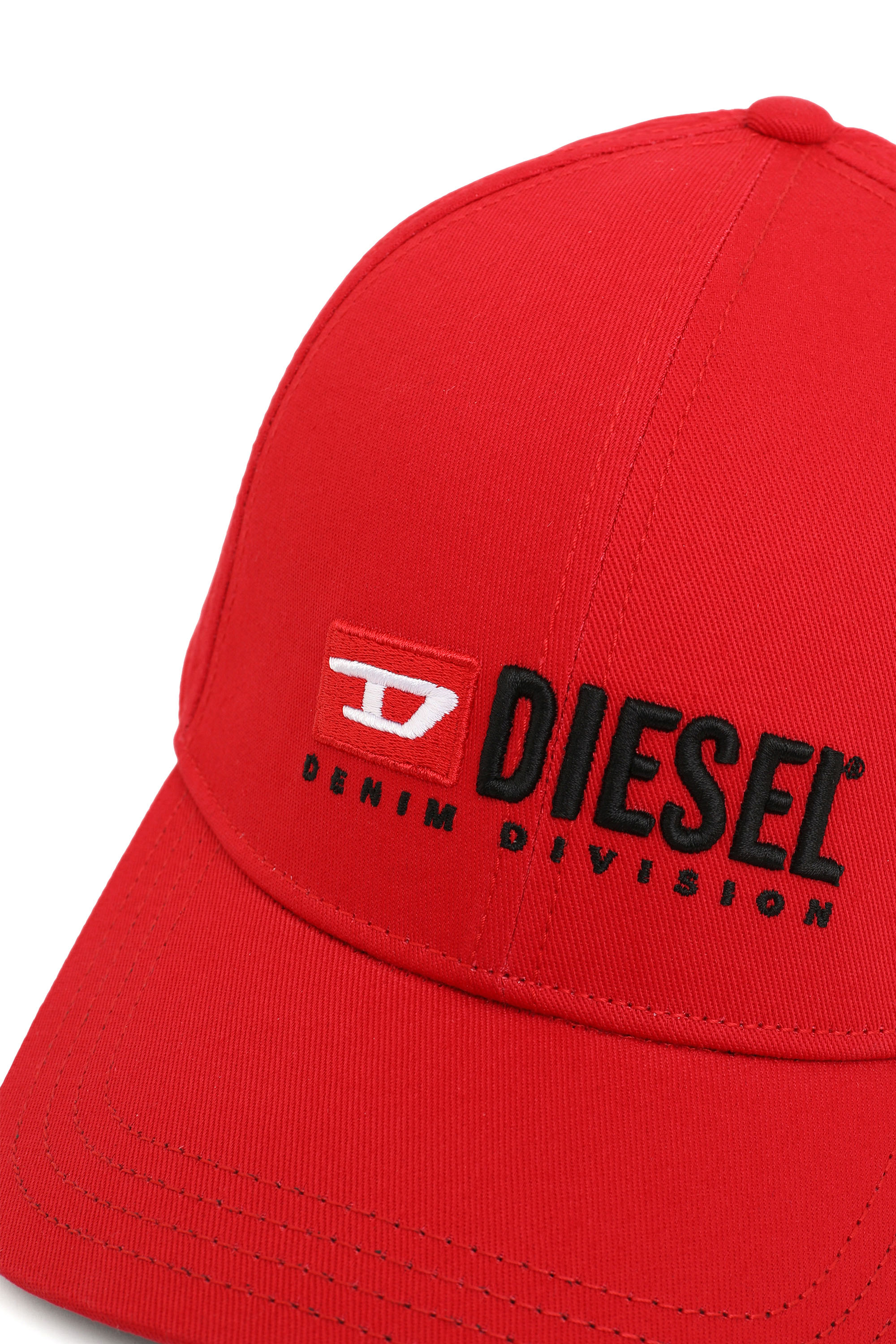 Diesel - CORRY-DIV, Unisex Basecap mit Denim Division-Logo in Rot - Image 3