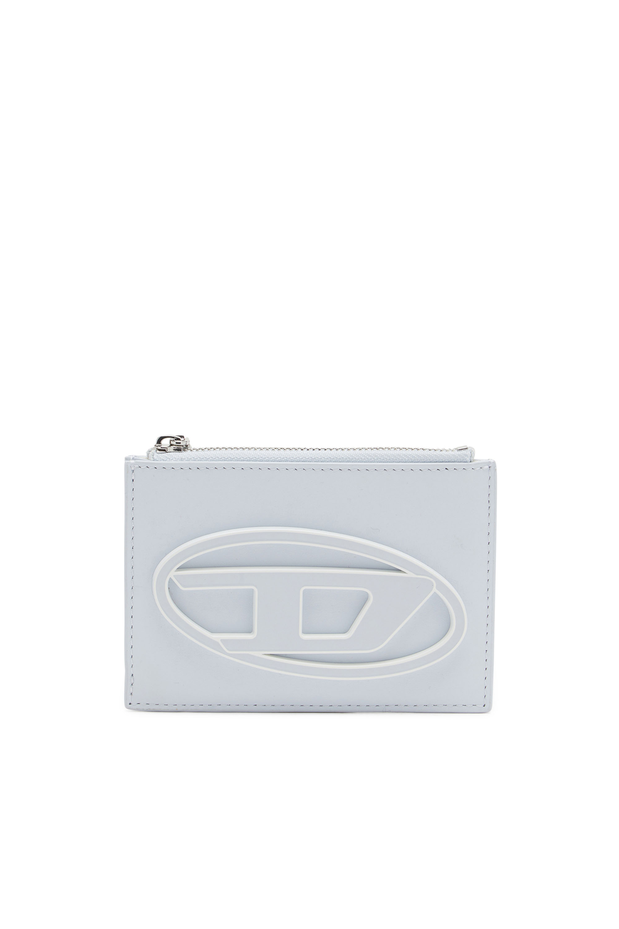 Diesel - 1DR CARD HOLDER I, Woman Card holder in pastel leather in Blue - Image 1