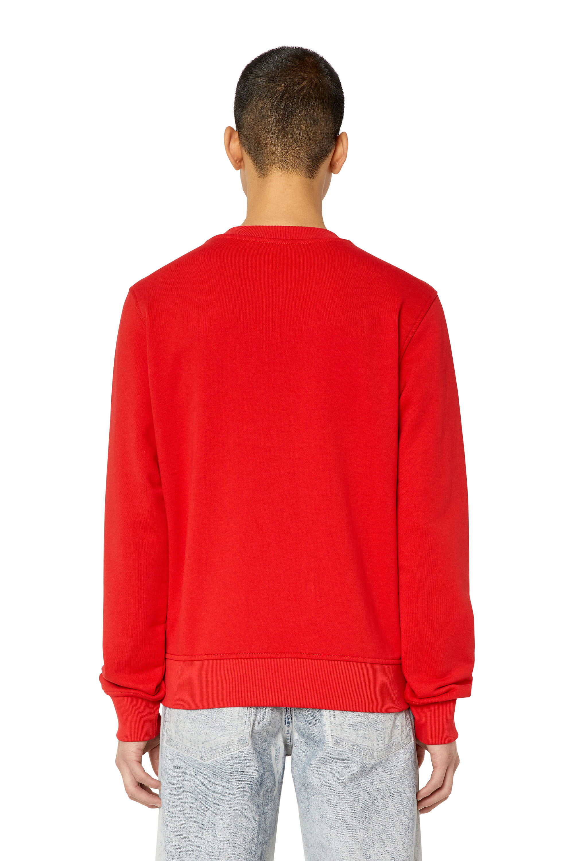 Diesel - S-GINN-D, Unisex Sweatshirt mit Mini-D-Patch in Rot - Image 4