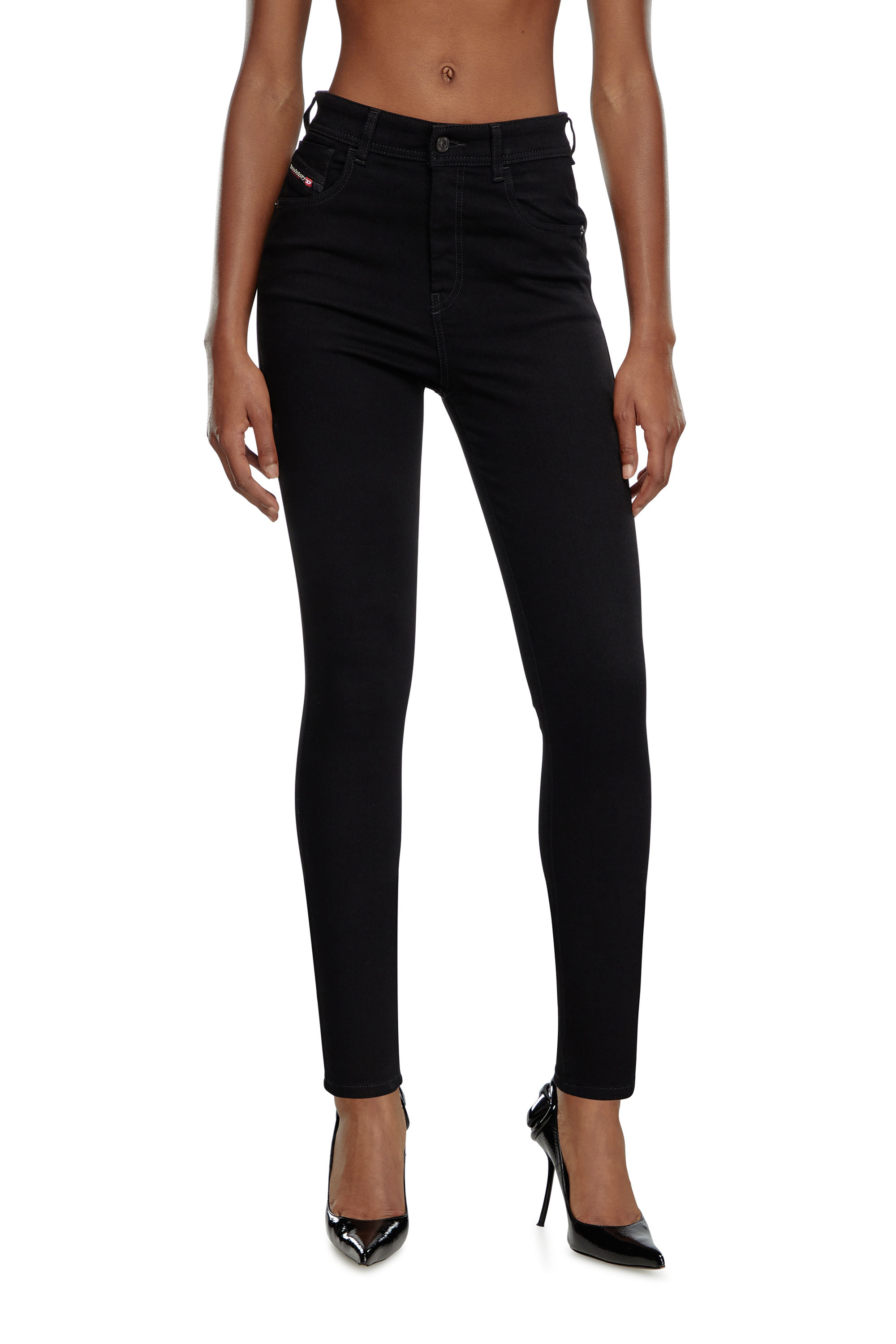 Diesel - Woman Super skinny Jeans 1984 Slandy-High 069EF, Black/Dark grey - Image 2