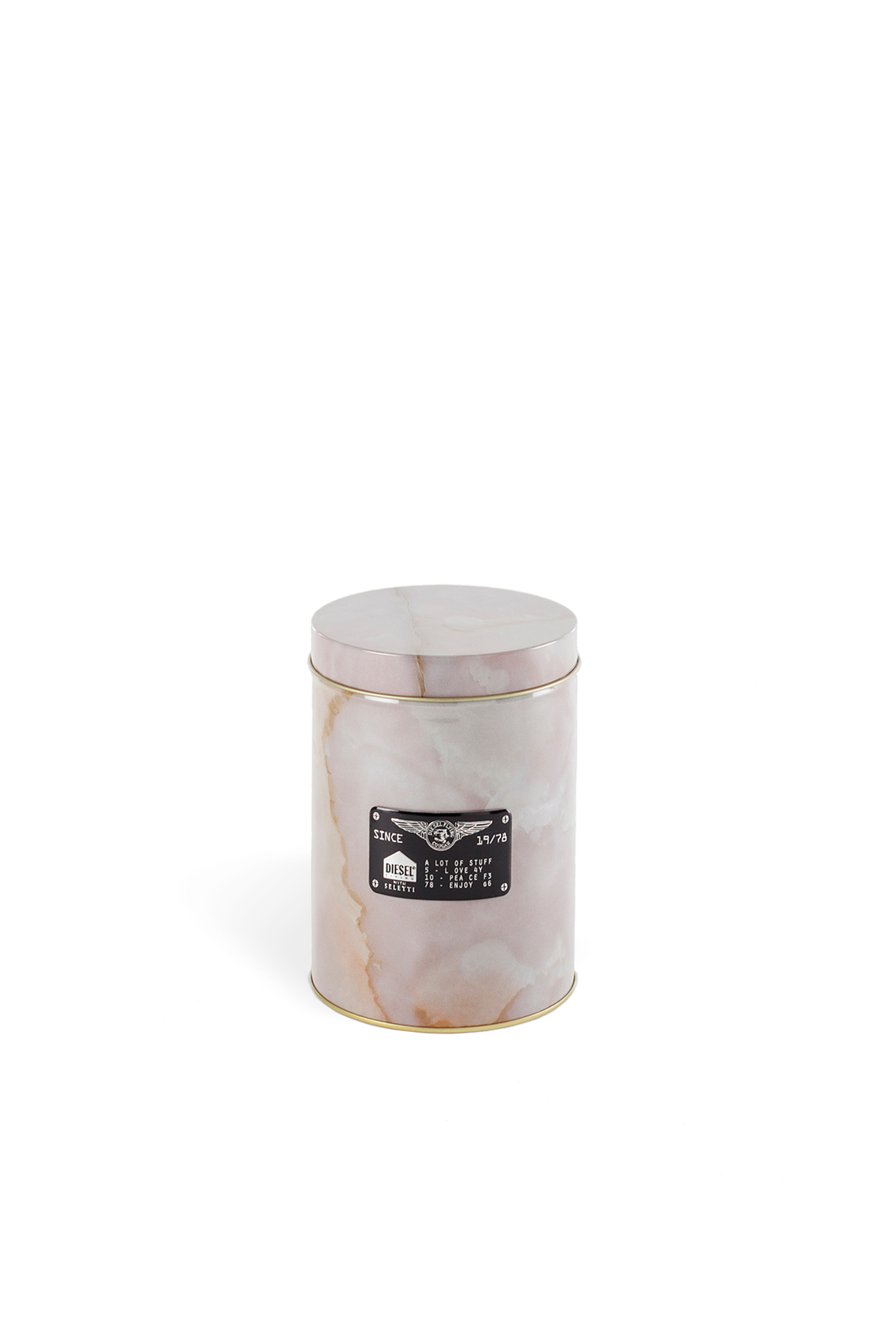 Diesel - 11105 SURVIVAL, Unisex Pink round metal box with lid in Pink - Image 1